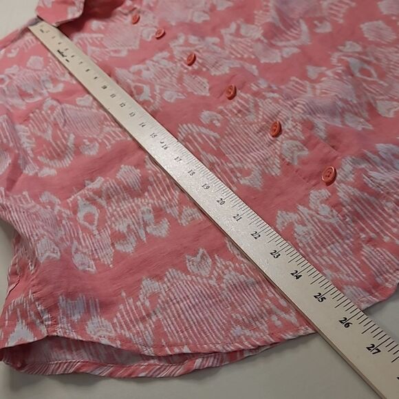 Jones New York sz S 100% linen button front collared - Picture 5 of 9